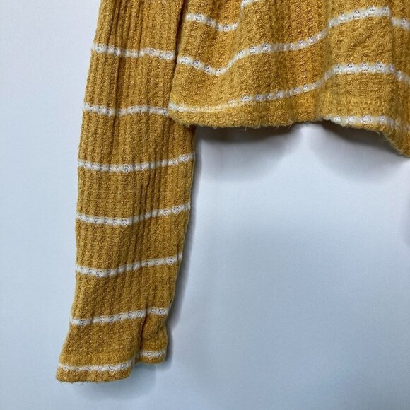 AEO Women's Mustard Yellow Soft & Sexy Plush Cropped Top Size Medium - Picture 8 of 11